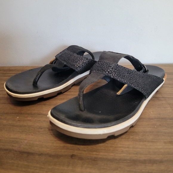 Sorel black leather sandals 8.5 - Picture 7 of 9